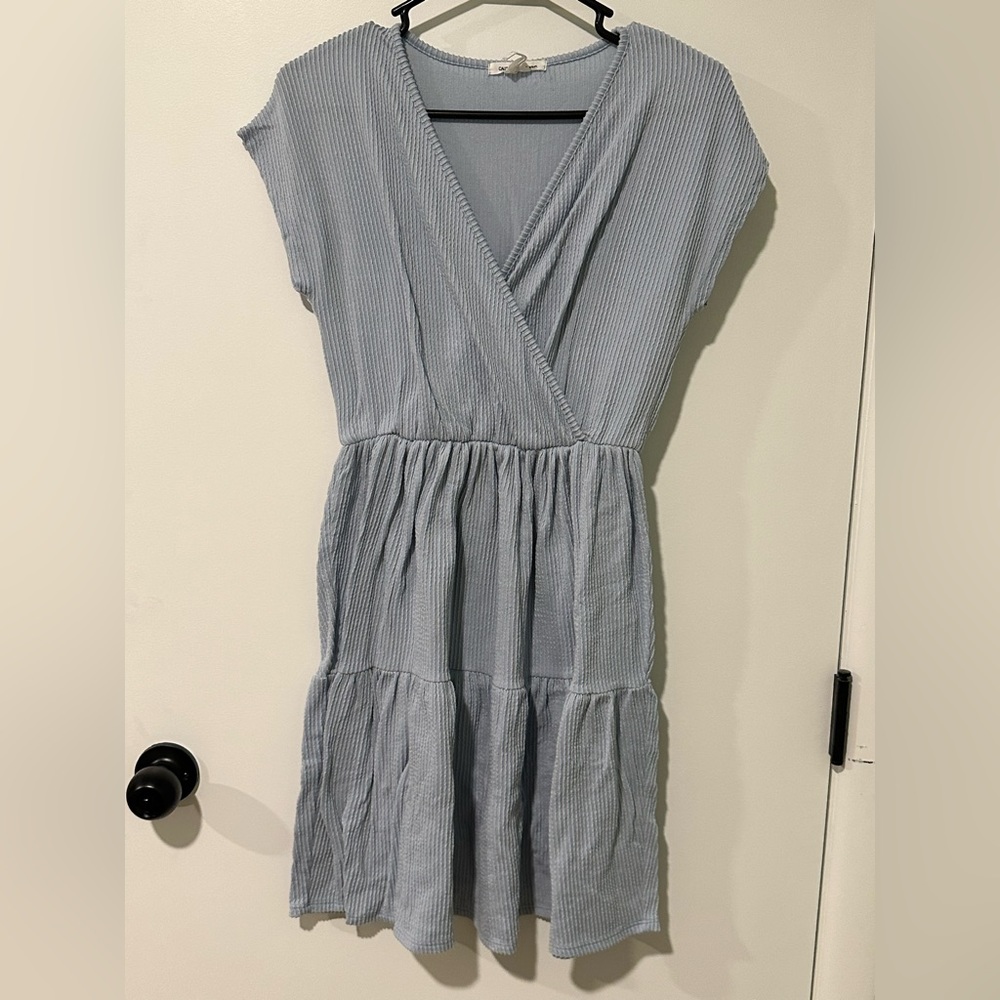 Blue Caution to the Wind Wrap Dress | Medium